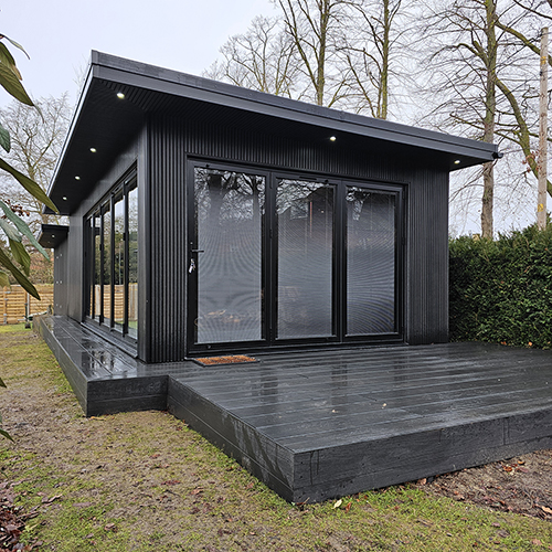 dark gray garden room
